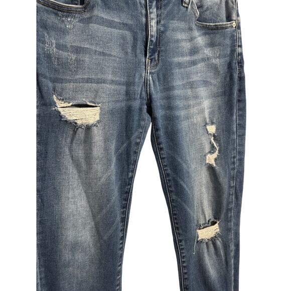 KanCan Womens 30 Ripped Distressed Stretch Denim Jeans 90's Y2K Streetwear Urban - Picture 2 of 10